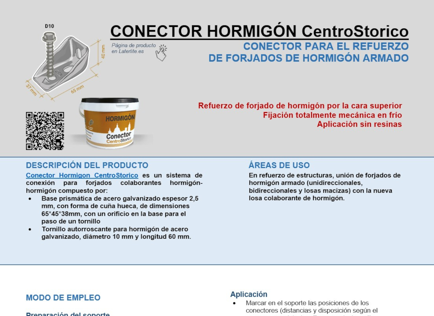 Ficha Técnica Conector Hormigon CentroStorico