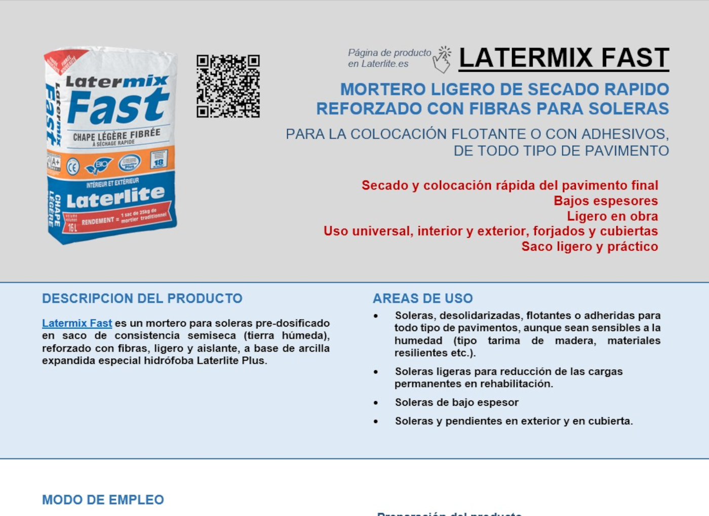 Ficha Técnica Latermix Fast